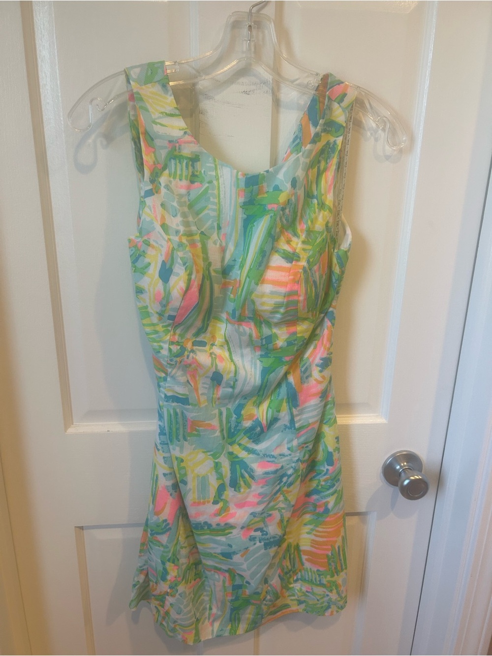 Lilly Pulitzer Green Pink Multicolor Tropical-Print Dress